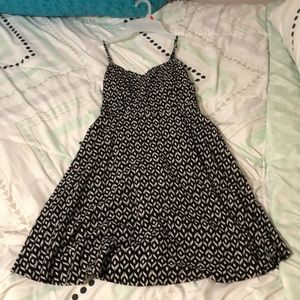 Black and white printed summer dress